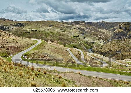 Landscape view of rural roads with hairpin bends, Huinchiri, Cusco, Peru View Large Photo Image Stock Photography - Landscape view of rural roads with hairpin bends, Huinchiri, Cusco, Peru. Fotosearch