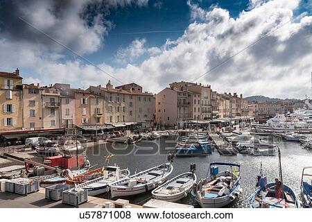 Stock Photo - Le Vieux Port, St Tropez, Provence-Alpes-Cote d'Azur, France. Fotosearch
