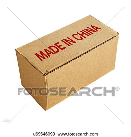 Stock Photo - Made in China cardboard box.. Fotosearch