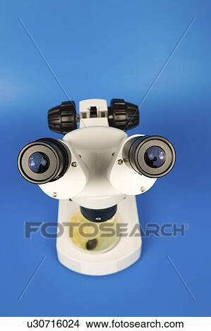 Picture - Microscope in lab.. Fotosearch