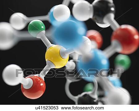 Stock Image - Molecular structure illustrating pure research.. Fotosearch