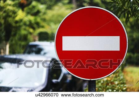No entry traffic sign. View Large Photo Image Stock Image - No entry traffic sign.. Fotosearch