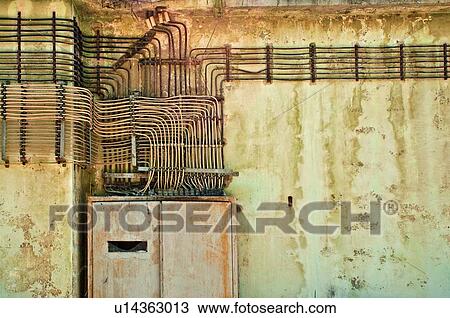 Old electric installations. View Large Photo Image Stock Image - Old electric installations.. Fotosearch