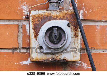 Stock Photograph - Old electrical switch.. Fotosearch