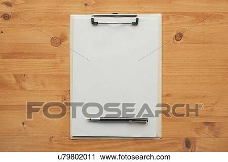Overhead view of blank clipboard with pen. View Large Photo Image Stock Image - Overhead view of blank clipboard with pen.. Fotosearch