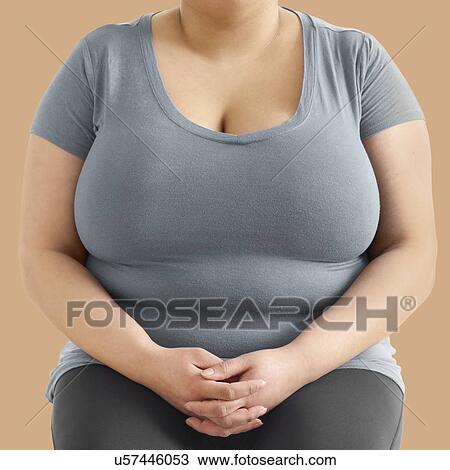 Stock Image - Overweight woman.. Fotosearch