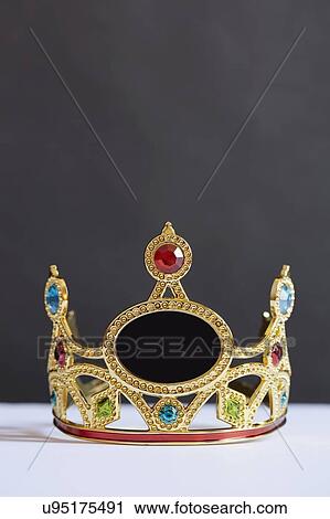 Stock Image - Party crown with colorful fake gems. Fotosearch