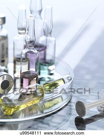 Stock Image - Personalised medicine, conceptual image. Variety of drugs sitting on a DNA (deoxyribonucleic acid) autoradiogram.. Fotosearch