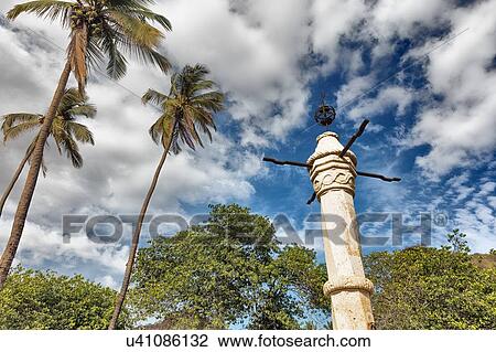 Stock Image - Pillory, Cidade Velha, Cape Verde, Africa. Fotosearch