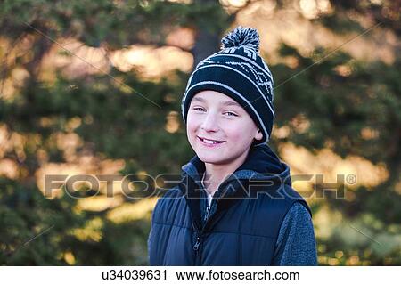 Portrait of boy, outdoors, smiling View Large Photo Image Stock Image - Portrait of boy, outdoors, smiling. Fotosearch