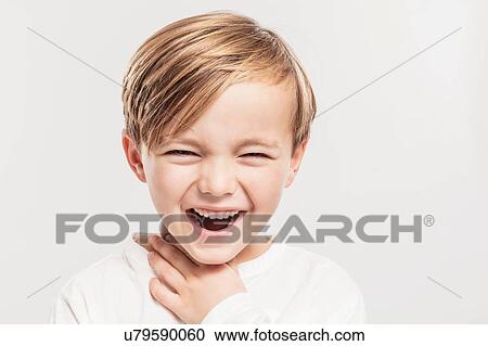 Stock Image - Portrait of boy. Fotosearch