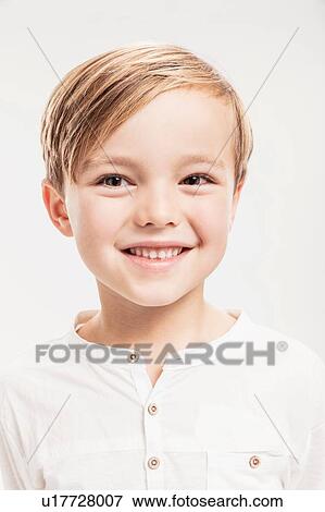 Stock Photo - Portrait of boy. Fotosearch