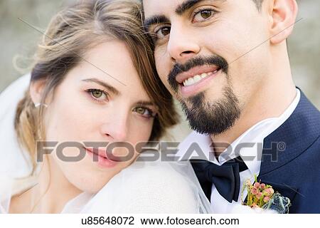 Portrait of bride and bridegroom View Large Photo Image Stock Image - Portrait of bride and bridegroom. Fotosearch