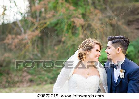 Portrait of bride and bridegroom View Large Photo Image Stock Photo - Portrait of bride and bridegroom. Fotosearch