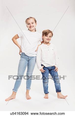 Portrait of brother and sister View Large Photo Image Picture - Portrait of brother and sister. Fotosearch