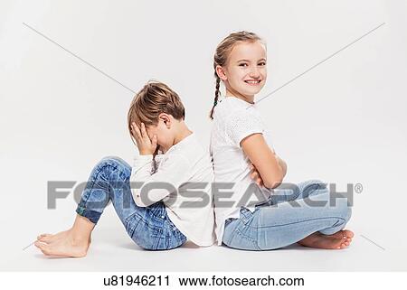 Portrait of brother and sister View Large Photo Image Stock Image - Portrait of brother and sister. Fotosearch
