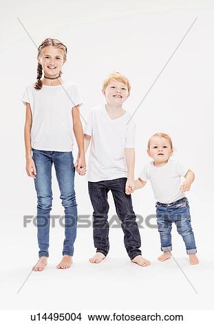 Picture - Portrait of brothers and sister. Fotosearch