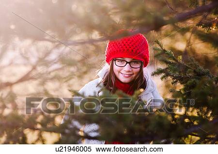 Portrait of girl, outdoors, smiling View Large Photo Image Stock Photography - Portrait of girl, outdoors, smiling. Fotosearch