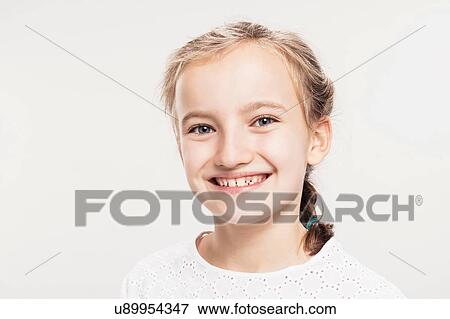 Stock Photo - Portrait of girl. Fotosearch
