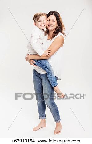 Portrait of mother with son View Large Photo Image Picture - Portrait of mother with son. Fotosearch