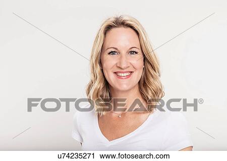 Stock Image - Portrait of woman. Fotosearch