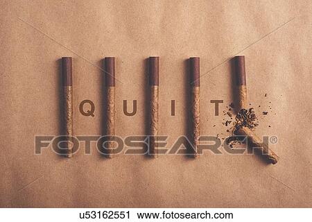 Stock Image - Quitting smoking, conceptual image.. Fotosearch