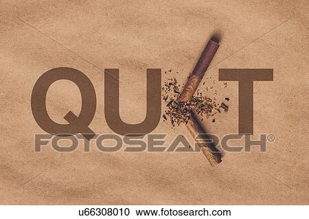 Stock Image - Quitting smoking, conceptual image.. Fotosearch
