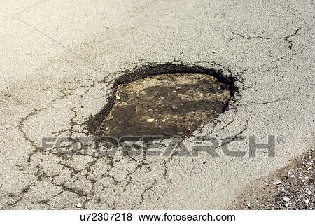 Road damage. View Large Photo Image Stock Photo - Road damage.. Fotosearch