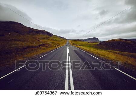 Stock Photo - Road through Akureyri, Eyjafjardarsysla, Iceland. Fotosearch