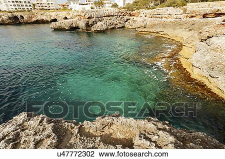 Rocky coast, Mallorca, Spain. View Large Photo Image Stock Image - Rocky coast, Mallorca, Spain.. Fotosearch
