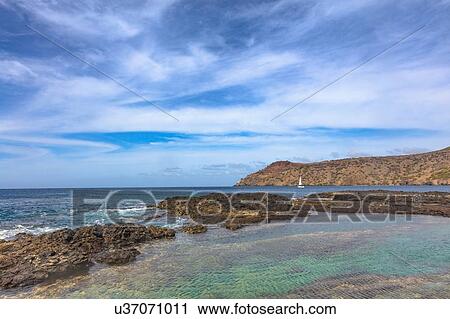 Stock Image - Scenic coastal view, Tarrafal, Cape Verde, Africa. Fotosearch