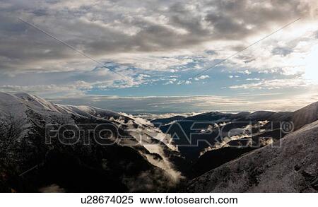 Stock Photography - Scenic view of mountains, Fagaras, Brasov, Romania, Europe. Fotosearch
