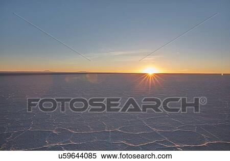 Stock Photography - Scenic view of salt flats, Salar de Uyuni, Uyuni, Oruro, Bolivia, South America. Fotosearch