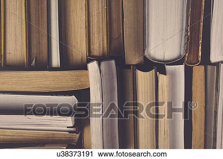 Stock Image - Stack of old books.. Fotosearch