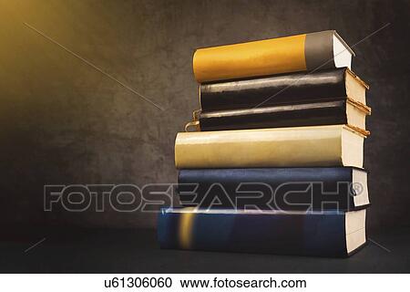 Stock Image - Stack of old books.. Fotosearch
