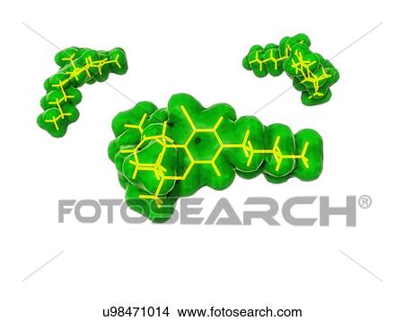 Tetrahydrocannabinol (THC) molecules, illustration. THC is the principal psychoactive constituent of cannabis. Cannabis-derived drugs may be medically useful due to their ability to relieve pain and nausea, increase appetite and control muscle spasms.... View Large Photo Image Picture - Tetrahydrocannabinol (THC) molecules, illustration. THC is the principal psychoactive constituent of cannabis. Cannabis-derived drugs may be medically useful due to their ability to relieve pain and nausea, increase appetite and control muscle spasms..... Fotosearch