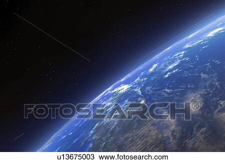 The Earth seen from space, illustration. View Large Photo Image Stock Image - The Earth seen from space, illustration.. Fotosearch