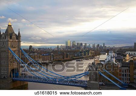 Stock Photography - Tower bridge over river Thames, London, United Kingdom, Europe. Fotosearch