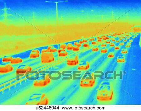 Picture - Traffic on M25 motorway, UK. Fotosearch