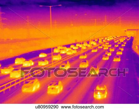 Stock Image - Traffic on M25 motorway, UK. Fotosearch