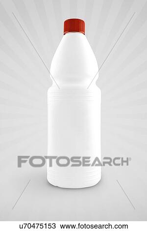 Stock Image - Unlabelled plastic bottle for chemical liquid.. Fotosearch