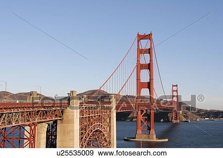 USA, California, San Francisco, Golden Gate Bridge against blue sky View Large Photo Image Stock Photo - USA, California, San Francisco, Golden Gate Bridge against blue sky. Fotosearch