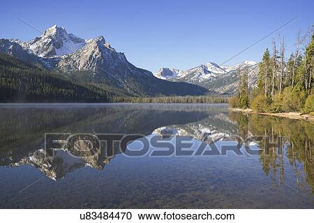 USA, Idaho, Sawtooth range with lake View Large Photo Image Stock Image - USA, Idaho, Sawtooth range with lake. Fotosearch