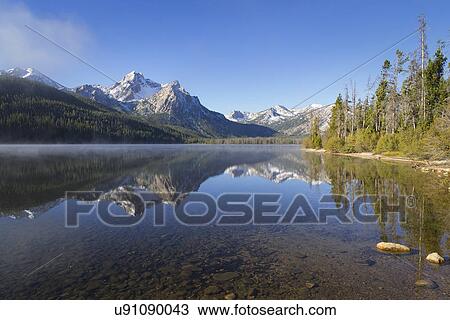 USA, Idaho, Sawtooth range with lake View Large Photo Image Stock Image - USA, Idaho, Sawtooth range with lake. Fotosearch