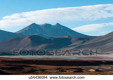 Picture - View of mountains and Salar de Talar, Atacama Desert, Chile. Fotosearch