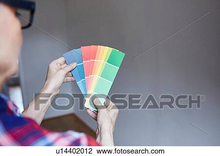 Woman with colour chart View Large Photo Image Stock Image - Woman with colour chart. Fotosearch