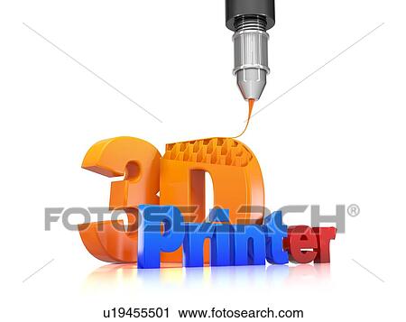 Stock Image - 3D printer, illustration.. Fotosearch