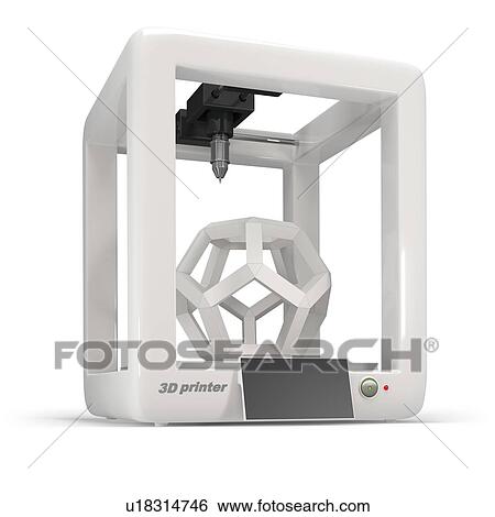 Stock Photograph - 3D printer, illustration.. Fotosearch