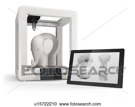 3D printer printing elephant, illustration. View Large Photo Image Stock Image - 3D printer printing elephant, illustration.. Fotosearch
