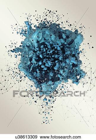 Abstract blue shape, illustration. View Large Photo Image Stock Photo - Abstract blue shape, illustration.. Fotosearch